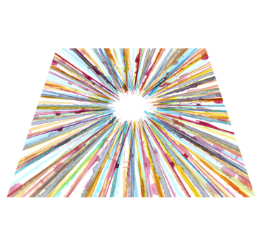 Tapis vinyle géométrique motif d'éclat rayonnant - TenStickers