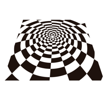 Tapis vinyle géométrique rectangulaire noir et blanc - TenStickers