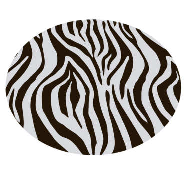 Tapis rond en vinyle imprimé zèbre - TenStickers