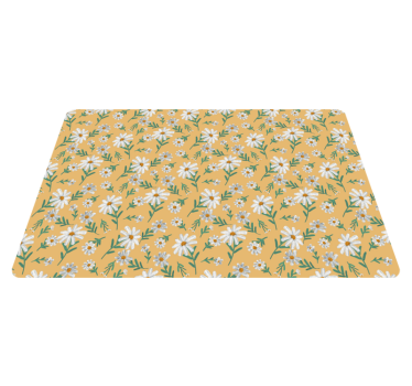 Tapis de salon vinyle fleur des marguerites des années 70 - TenStickers