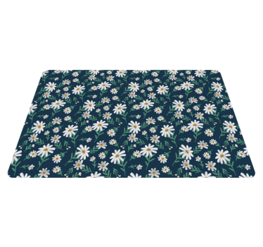 Tapis de salon 70's daisy flower - TenStickers