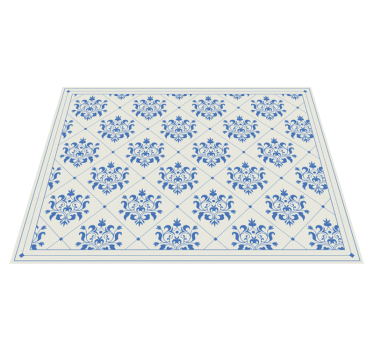 Tapis vinyle floral adhesif deco ornemental vintage - TenStickers