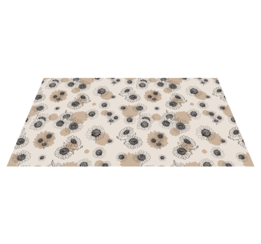 Tapis de chambre à coucher vinyle marguerites vintage - TenStickers
