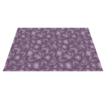 Tapis de salon à adhesif deco botanique vintage - TenStickers