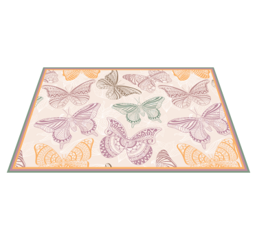 Tapis vinyle mandala mandala lépidoptère - TenStickers