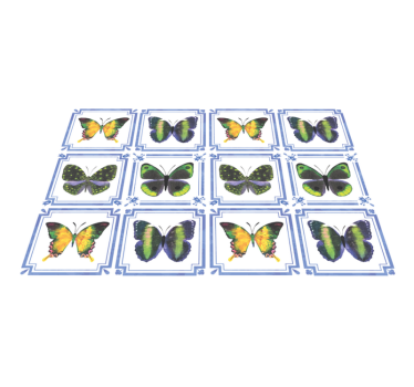 Tapis vinyle animal motif papillon - TenStickers