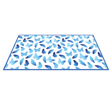 tapis vinyle forme animal Papillons peints - TenStickers