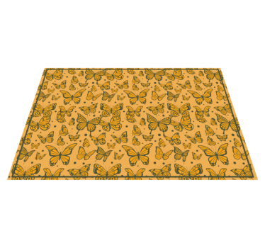 Tapis vinyle animal délice de papillon - TenStickers