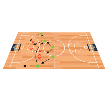 Tapis vinyle Basketball Stratégies de jeu - TenStickers