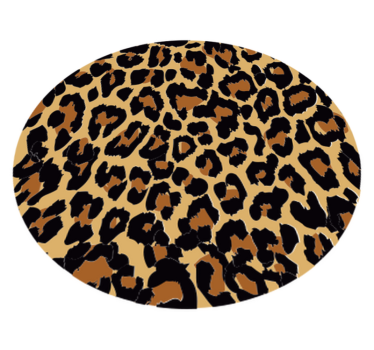Tapis vinyle animal cercle de taches de léopard - TenStickers