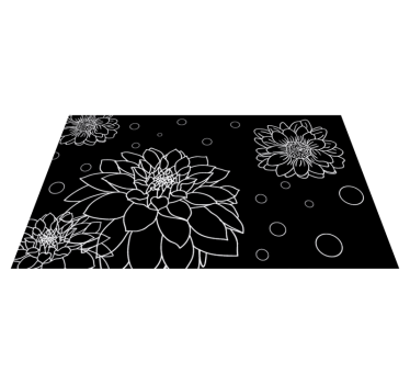 tapis salon Fleurs abstraites - TenStickers