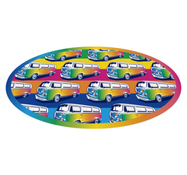 tapis vinyle pour chambre Van hippie rétro - TenStickers
