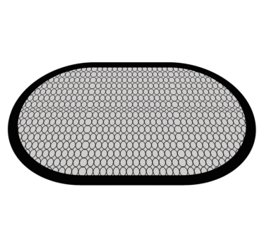 tapis minimaliste Ovale gris - TenStickers
