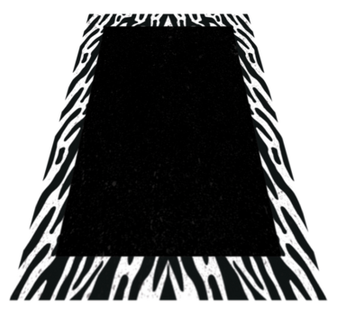 tapis vinyle pour couloir Coureur noir zèbre - TenStickers