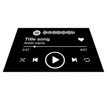 Tapis vinyle personnalise Texte spotify - TenStickers