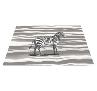 Tapis vinyle animal zèbre rayé - TenStickers