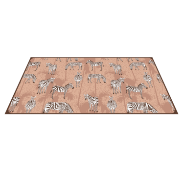 Tapis vinyle animal modèle de troupeau de zèbres - TenStickers