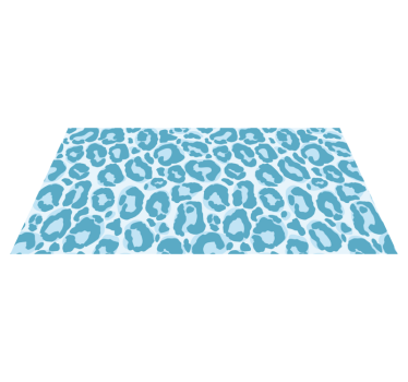 Tapis vinyle pour chambre Imprimé léopard bleu - TenStickers
