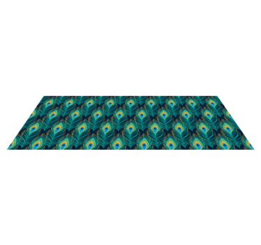 Tapis vinyle pour chambre Plume de paon - TenStickers