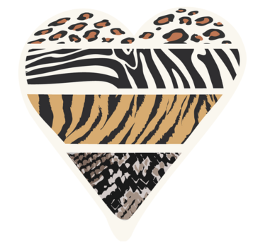 Tapis vinyle pour chambre Imprimé animal avec coeur - TenStickers