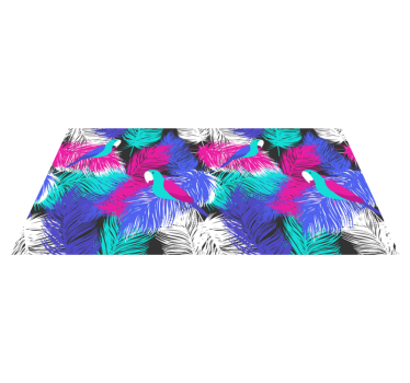 Tapis vinyle pour chambre Plumes de perroquet - TenStickers