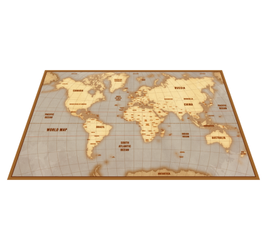 Tapis vinyl mappemonde Carte scolaire - planisphère - TenStickers