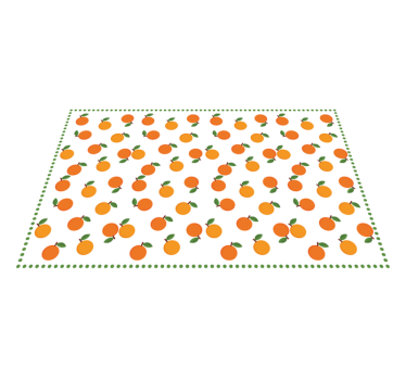 Tapis vinyle cuisine motif d'agrumes orange - TenStickers