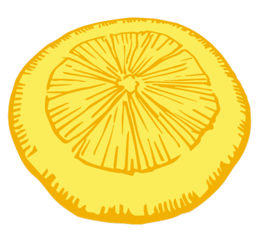 Tapis vinyle cuisine tranche d'agrumes jaunes - TenStickers