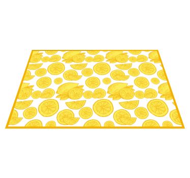tapis cuisine Croquis orange et citron - TenStickers