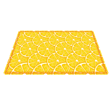 Tapis vinyle cuisine tranches d'agrumes jaunes - TenStickers