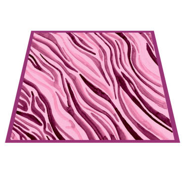 Tapis vinyle animal rayures zèbre roses - TenStickers
