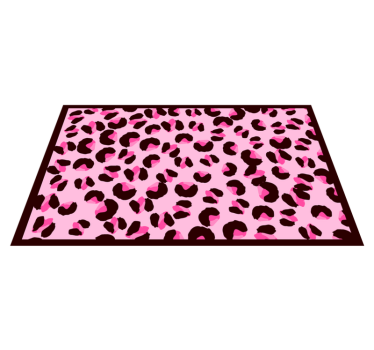 Tapis vinyle animal motif léopard rose - TenStickers
