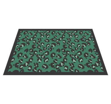tapis vinyl pour chambre Imprimé léopard vert sauge - TenStickers