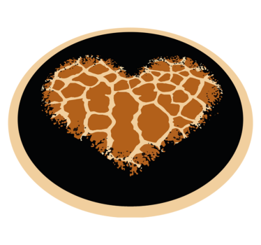 Tapis vinyle animal motif girafe en forme de cœur - TenStickers