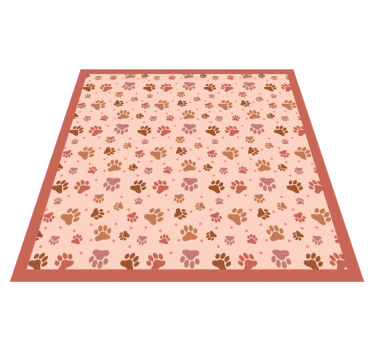 Tapis vinyle animal motif d'empreintes de pattes - TenStickers