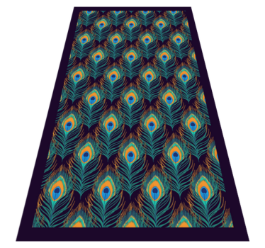 Tapis vinyle forme animal Impression de paon réaliste - TenStickers