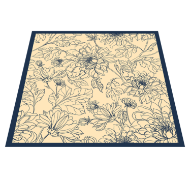 tapis salon Modèle de type différent de pivoine - TenStickers