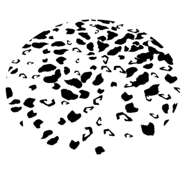 Tapis vinyle animal taches de girafe noires et blanches - TenStickers