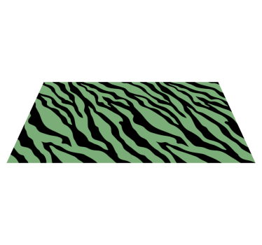 Tapis vinyle animal rayures vertes zébrées - TenStickers