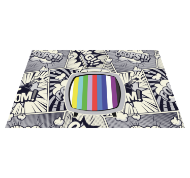 Tapis vinyle ado écran de télévision rétro - TenStickers