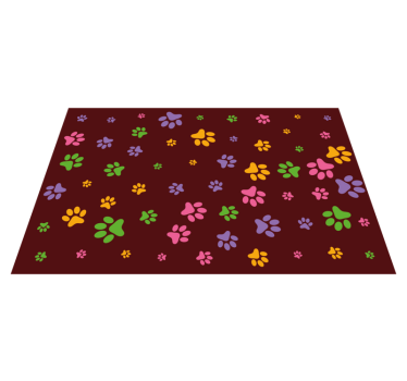 Tapis vinyle animal motifs de pattes colorés - TenStickers