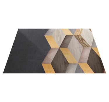 Tapis vinyle bois Texture de trou 3d planche de bois - TenStickers