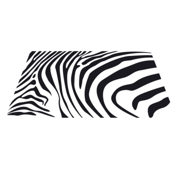 tapis salon Zèbre noir - TenStickers