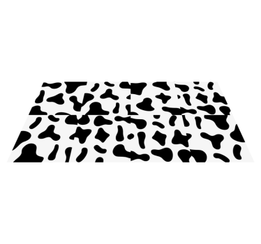 Tapis vinyle animal vache noire et blanche - TenStickers