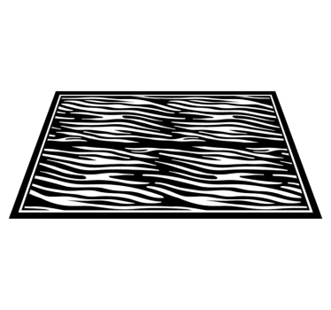 Tapis vinyle animal motif zébré frappant - TenStickers