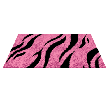 Tapis vinyle animal rayures zébrées roses - TenStickers