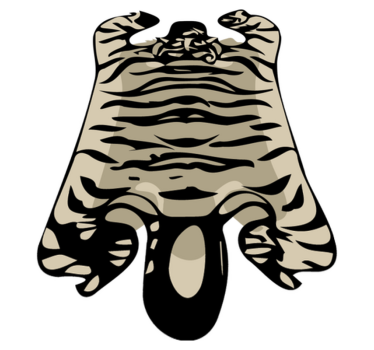 Tapis vinyle animal rayures de tigre élégantes - TenStickers