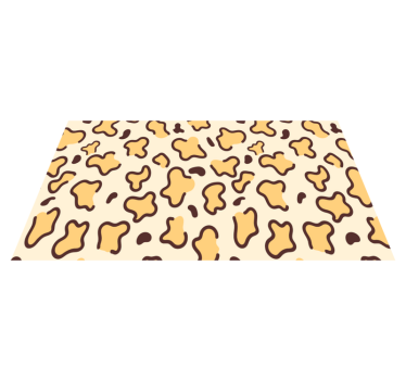 Tapis vinyle animal grandes formes de léopard - TenStickers