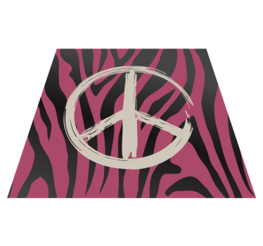Tapis vinyle animal motif de signe de paix - TenStickers