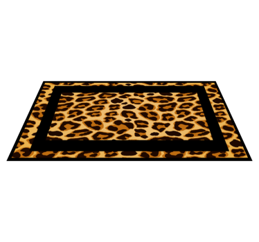 Tapis vinyle animal motif léopard rectangulaire - TenStickers